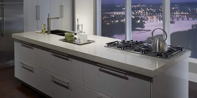 Residential: corian zodiaq articice flax