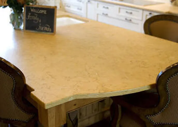Limestone & Travertine: honed jerusalem gold limestone kitchen countertop